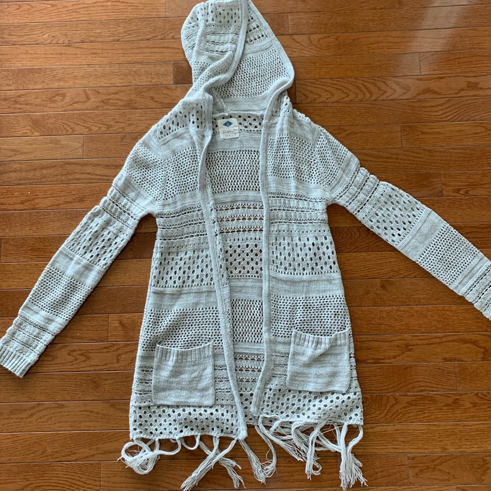 Wild blue small crochet cardigan
